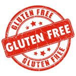 Gluten free stamp on white background