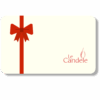 Geschenkkarte mit roter Schleife und Logo